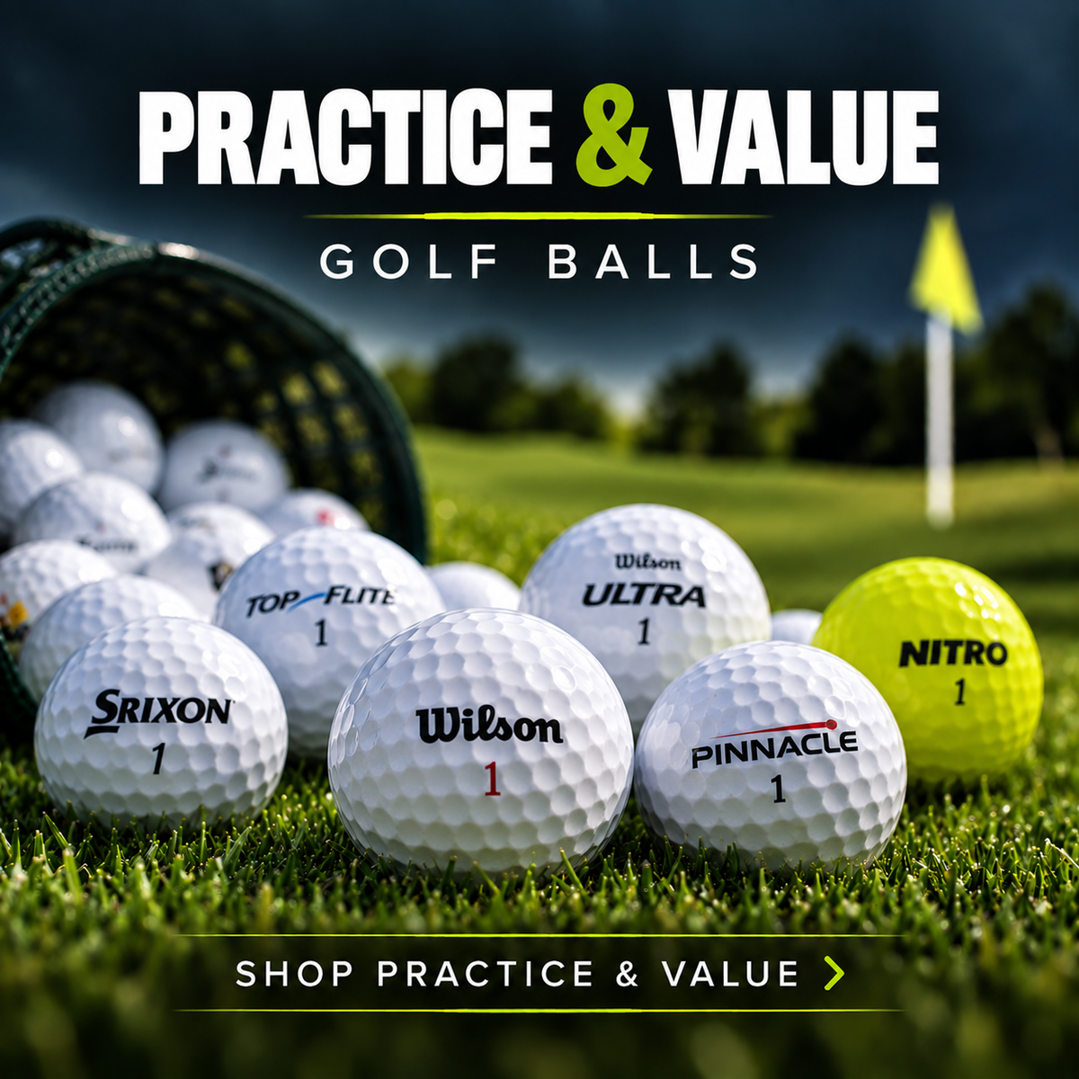 Practice & Value Golf Balls